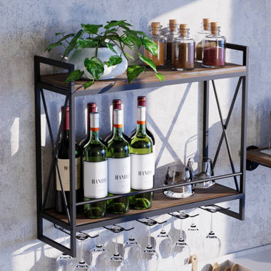 Wine glass best sale racks for wall